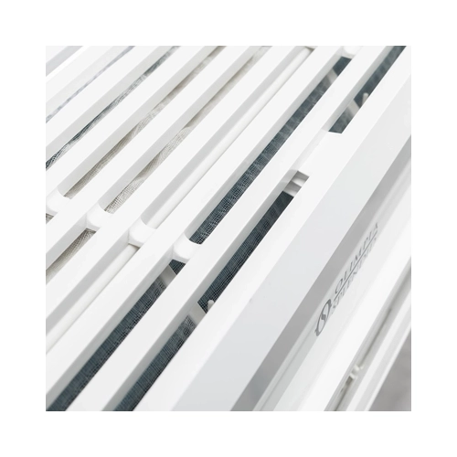 Olimpia Splendid Unico Pro Inverter 30 HP EVA air conditioner shown next to 183cm scale silhouette
Olimpia Splendid Unico Pro Inverter 30 HP EVA air conditioner installed in modern living room
Olimpia Splendid Unico Pro Inverter 30 HP EVA air conditioner wall-mounted in bedroom setting
Close-up of front vent detail on Olimpia Splendid Unico Pro 30 HP EVA air conditioner
Remote control supplied with Olimpia Splendid Unico Pro Inverter 30 HP EVA air conditioner
Side view of Olimpia Splendid Unico Pro Inverter 30 HP EVA air conditioner