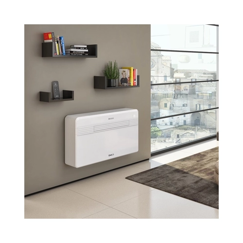 Olimpia Splendid Unico Pro Inverter 30 HP EVA air conditioner shown next to 183cm scale silhouette
Olimpia Splendid Unico Pro Inverter 30 HP EVA air conditioner installed in modern living room
Olimpia Splendid Unico Pro Inverter 30 HP EVA air conditioner wall-mounted in bedroom setting
Close-up of front vent detail on Olimpia Splendid Unico Pro 30 HP EVA air conditioner
Remote control supplied with Olimpia Splendid Unico Pro Inverter 30 HP EVA air conditioner
Side view of Olimpia Splendid Unico Pro Inverter 30 HP EVA air conditioner