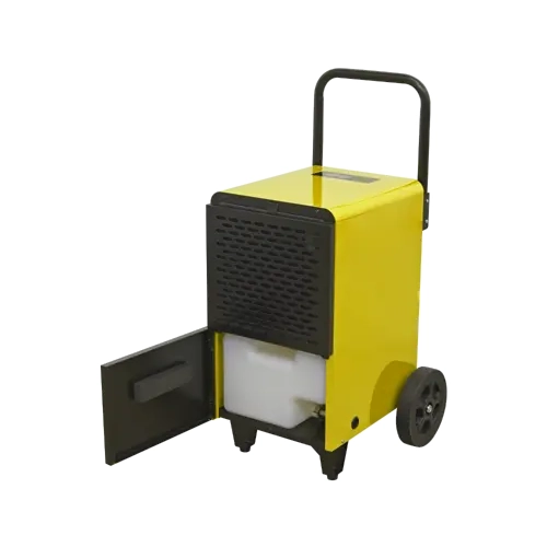 Sealey SDH50 110v Industrial Dehumidifier angled side view with wheels and handle
Sealey SDH50 110v Industrial Dehumidifier angled front view in yellow and black finish
Sealey SDH50 110v Industrial Dehumidifier with open water tank compartment
Digital control panel of Sealey SDH50 110v Industrial Dehumidifier in use
Sealey SDH50 110v Industrial Dehumidifier filter being removed for maintenance
Sealey SDH50 110v Industrial Dehumidifier scale image shown next to 183cm person